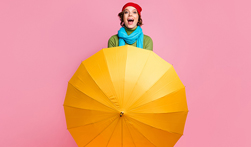 Woman with umbrella